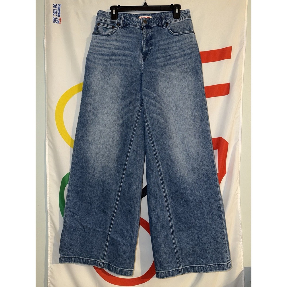 Johnny Was Wide Leg Sisa Jeans Womens 29 High Rise Bird Embroidered